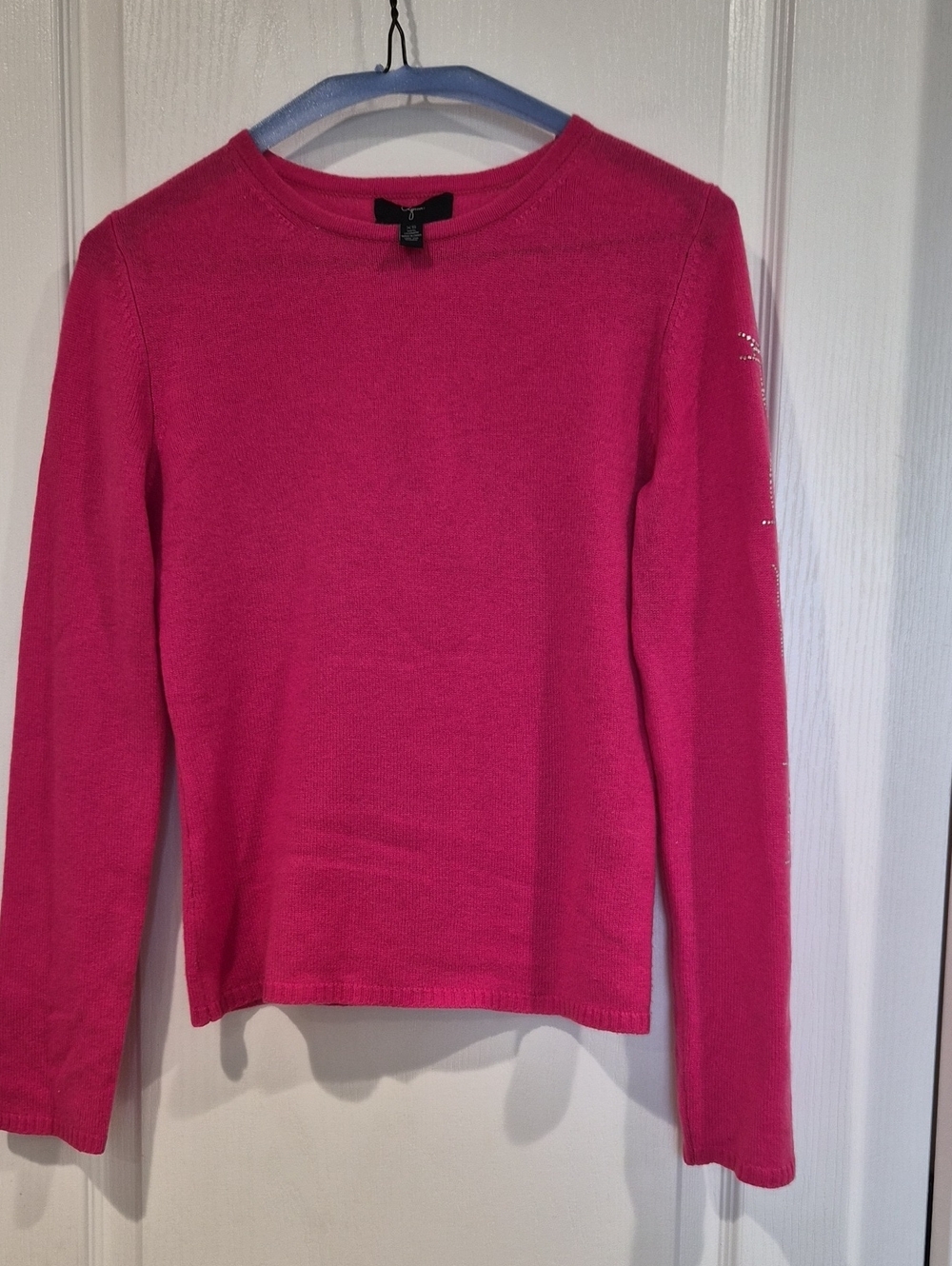 Aqua Pink Long-Sleeve Crewneck Top